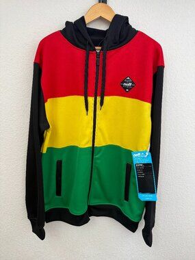 Neff Men's Fleece Rasta Jacket Size L NWT